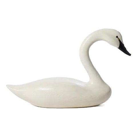Late 20th Century Carved Swan For Sale