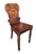 1970s Antique Neoclassical Style Carved Hall Chair With Shield Motif For Sale - Image 5 of 10