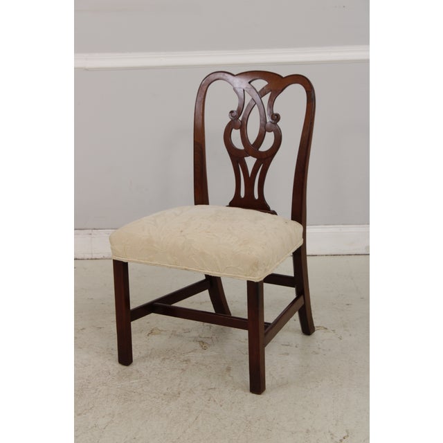 Chippendale Baker Chippendale Style Mahogany Dining Chair For Sale - Image 3 of 13