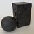 Brutalist Matt Black Brutalist Ball and Column Sculpture For Sale - Image 3 of 8