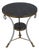 Regency Style Steel & Brass Marble Top Occasional Table For Sale