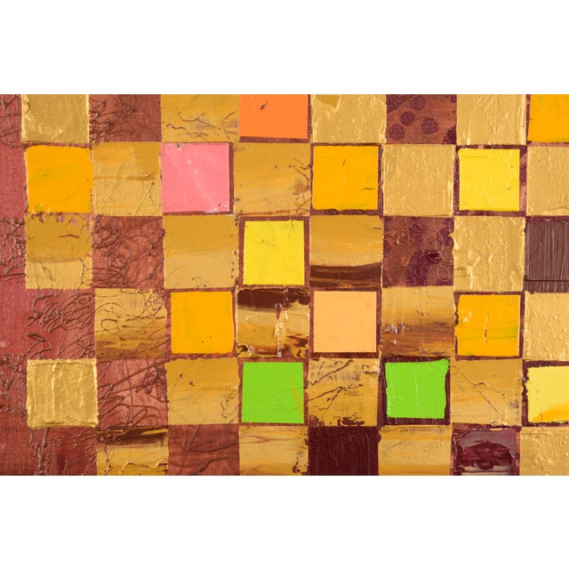 2000 - 2009 Vintage Original Painting Colorful Squares #5 by Marc Foster Grant For Sale - Image 5 of 5