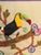 1950s 1950s Colorful Textile Wall Art With Toucan Bird From Costa Rica For Sale - Image 5 of 7