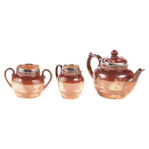 Victorian Miniature Doulton Three Piece Tea Set