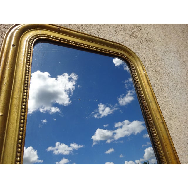 Louis Philippe Beech Gilt Mirror, 1850s For Sale - Image 11 of 18