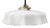 French White Opaline Glass Pendant Lamp For Sale