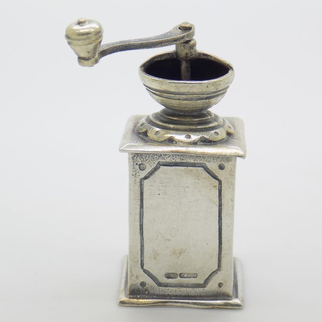 Silver Vintage Italian Silver 800 Coffee Grinder Figurine by Raspini, Arezzo, 1970s For Sale - Image 8 of 13