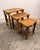 Wood Vintage Chinoiserie Burnt Bamboo, Cane Nesting Tables - Set of 3 For Sale - Image 7 of 9