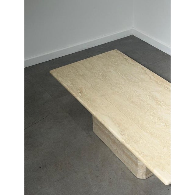 Vintage Travertine Coffee Table For Sale - Image 3 of 6