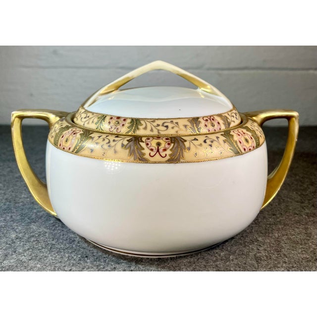 Antique Rc Nippon Porcelain Handled Serving Bowl For Sale In Orlando - Image 6 of 12