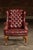 Traditional Vintage Tufted Leather Wingback Chesterfield Armchair in Oxblood For Sale - Image 3 of 14