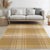9x12 Yellow Hand-Knotted Wool Golden Plaid Weave Geometric Modern Carpet Rug For Sale In New York - Image 6 of 9