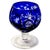 This miniature cobalt cut-to-clear snifter was produced by Ajka Crystal of Hungary, known for its deeply saturated color...