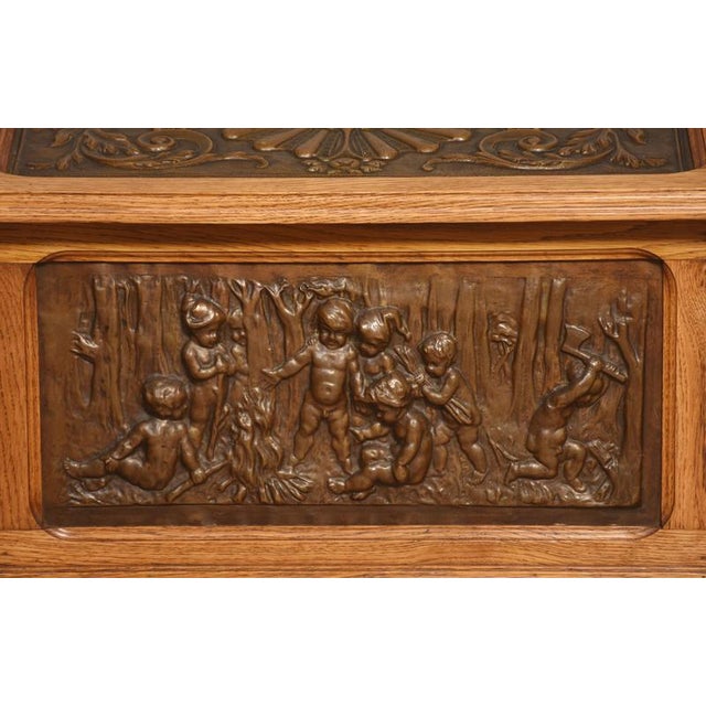 Copper 19th Centry Embosed Copper Slipper Box For Sale - Image 8 of 9