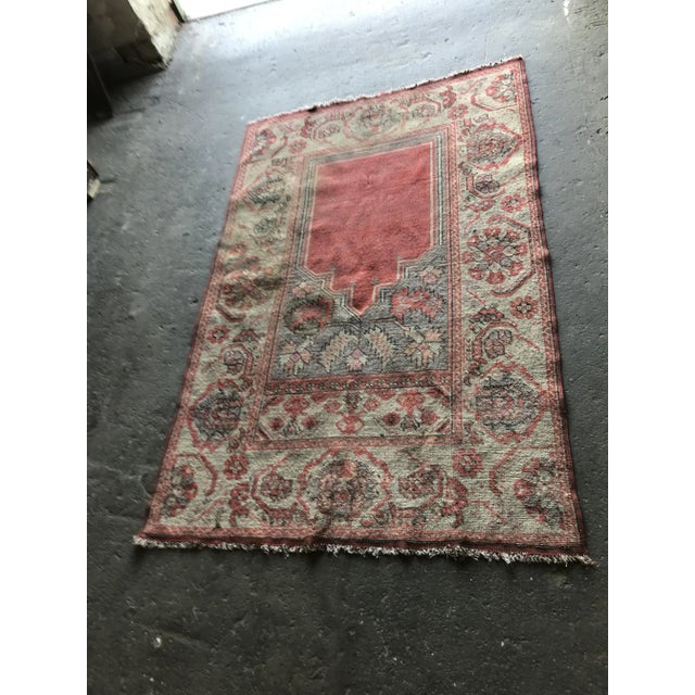 Vintage Turkish Prayer Kilim Rug, 1930s For Sale - Image 3 of 11