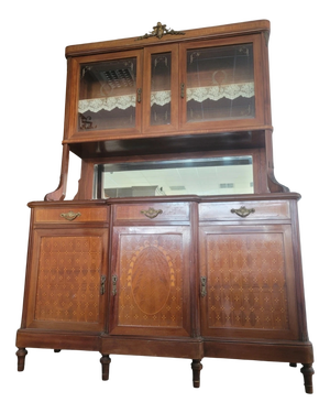 Louis XVI Style Sideboard with Marble Top, 1940s