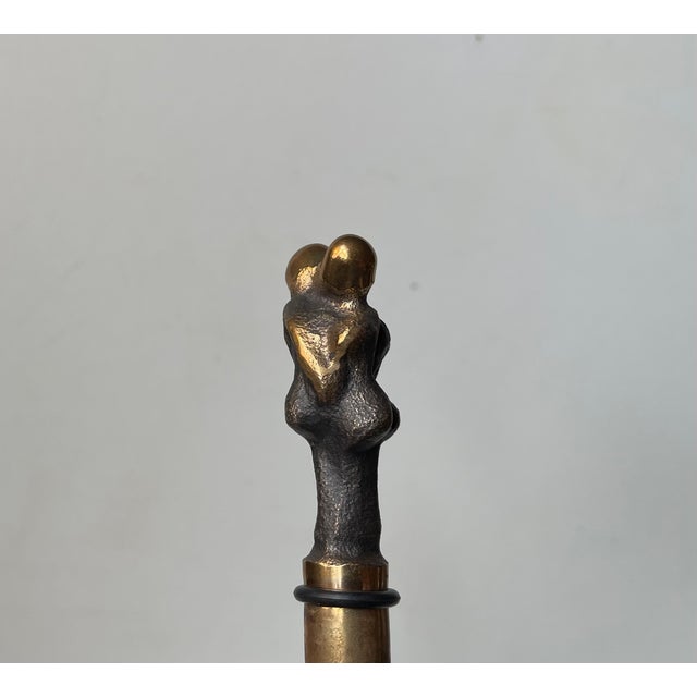Sculptural Decanter Stopper in Bronze Symbiosis by Lenen Purkaer, 2000s For Sale - Image 4 of 10