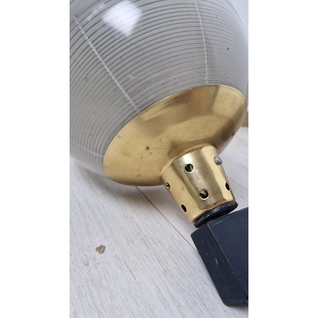 1950s Iron and Brass Wall Lamps with Fresnel Glass, 1950s, Set of 2 For Sale - Image 5 of 8