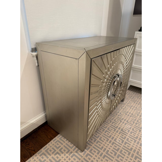 Mid-Century Modern Styled After Jonathan Adler Talitha Starburst Cabinet For Sale - Image 3 of 8