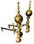 American Vintage Anglo Dutch Brass Andirons- a Pair For Sale - Image 3 of 11