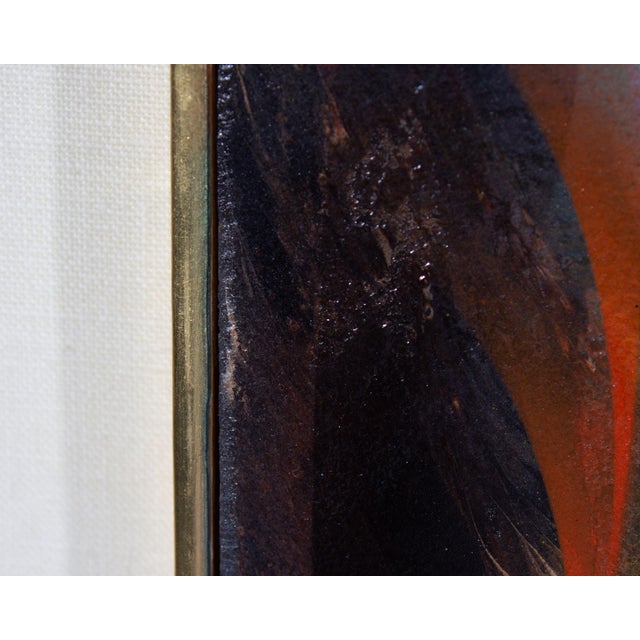 Wood “Moment of Flight” Abstract Oil on Board Painting by Leonardo Nierman For Sale - Image 7 of 9