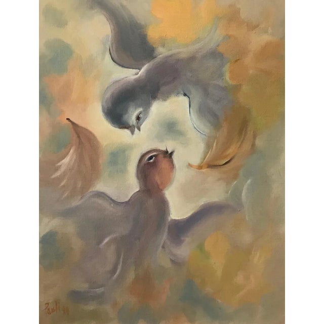 Textile Gilbert Pauli, Courtship Ritual, 1991, Canvas Painting For Sale - Image 7 of 7