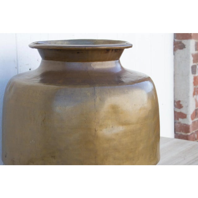 19th Century Large Antique Brass Water Pot For Sale - Image 5 of 10