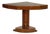 Rustic Vintage Corner Demilune Pedestal Table with Delicately Carved Base For Sale