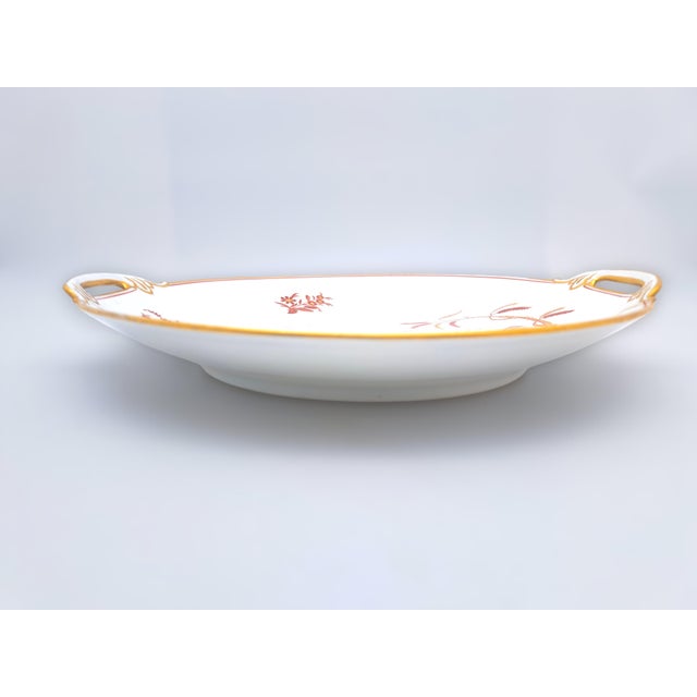 Porcelain tray with handles, Galli Rossi decoration, from the Richard Ginori porcelain factory, Pittoria di Doccia. The...