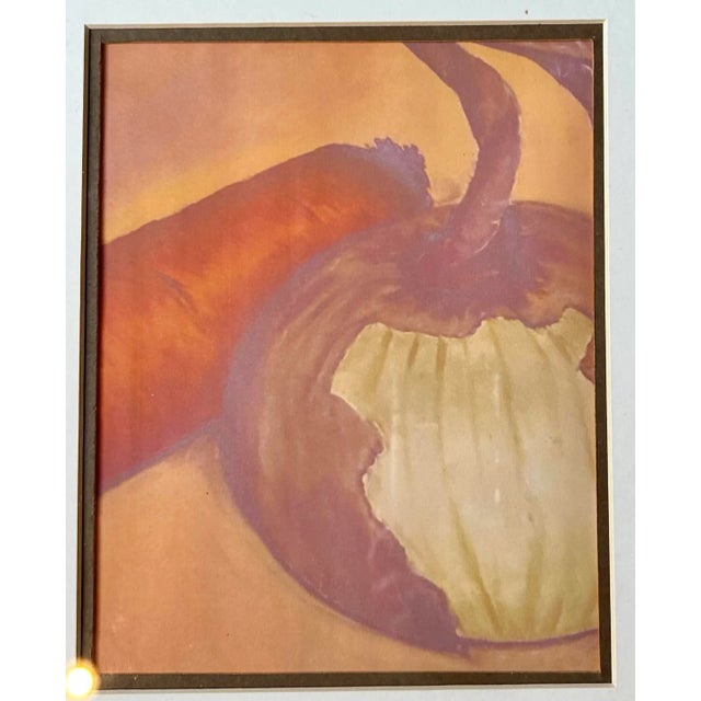 Late 20th Century Vintage Carrot and Onion Still Life Print, Framed For Sale - Image 5 of 12