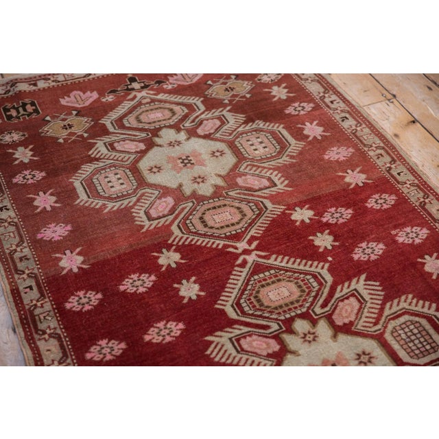 Textile Vintage Distressed Caucasian Rug - 3'5" x 5'6" For Sale - Image 7 of 9