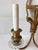 French Antique Louis XIV Style Brass Bronze Two-Arm Wall Sconces Pair of Two For Sale - Image 3 of 15
