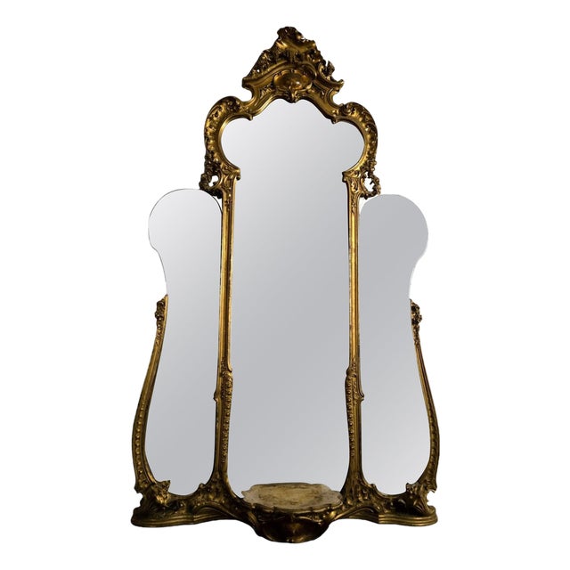 French Gilded Wood Mirror, 1890 For Sale
