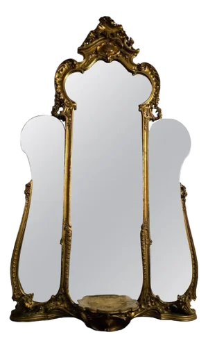 French Gilded Wood Mirror, 1890