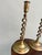 Antique English Barley Twist Brass Candlesticks, a Pair — Georgian Hollywood Regency For Sale - Image 9 of 10