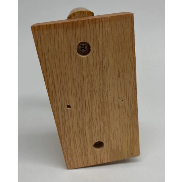 Children's Solid Oak Vintage Toothbrush Holder For Sale - Image 3 of 4
