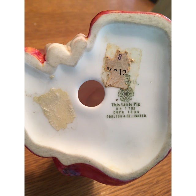 Traditional Royal Doulton This Little Pig Figurine For Sale - Image 3 of 5