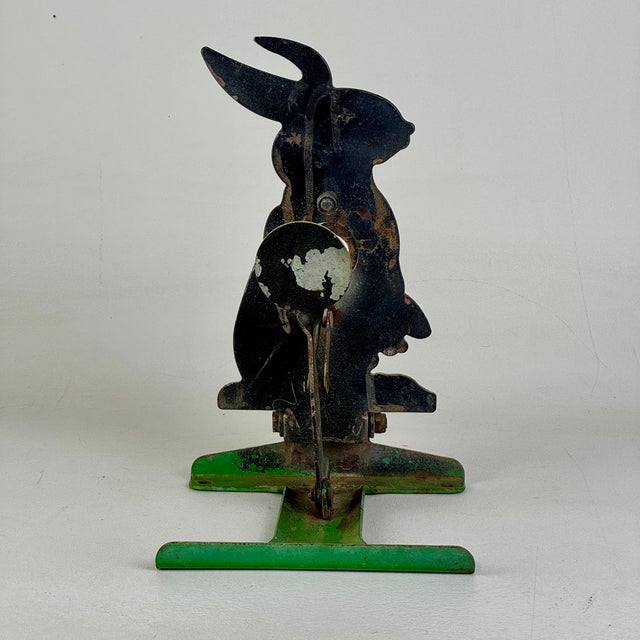 Never Before Seen Carnival Fairground Mechanical Bunny/Rabbit Vintage Metal Shooting Target For Sale - Image 11 of 11
