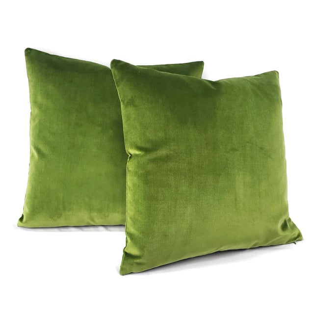 Beautiful Alpine Green solid velvet pillow cover. The velvet is so soft and plush to the touch. A lovely pillow that will...