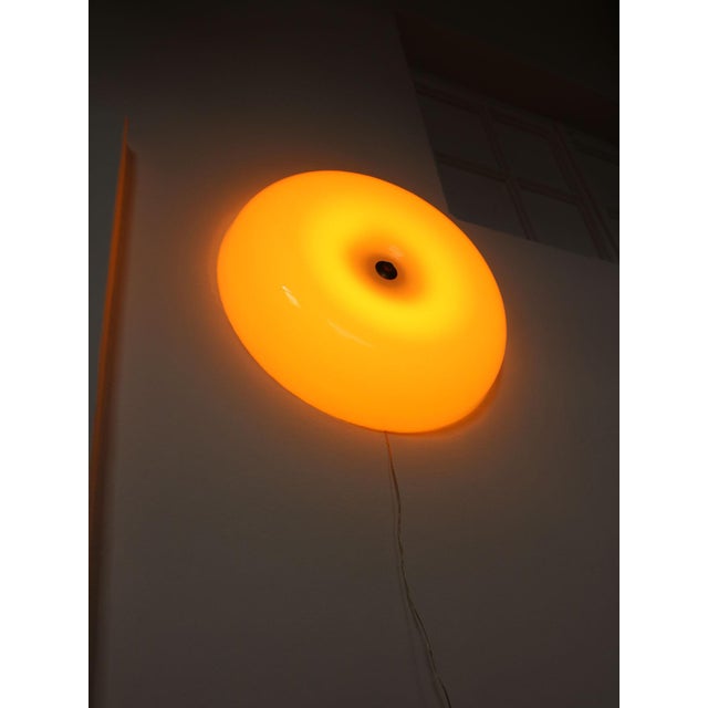 Goldenrod Large Mid-Century Modern Italian Acrylic Glass and Brass Wall Lamp For Sale - Image 8 of 18