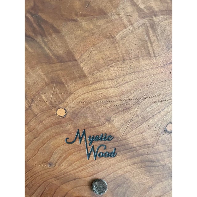 Brown Vintage Hand-Turned Solid Walnut Plate by Mystic Wood For Sale - Image 8 of 9