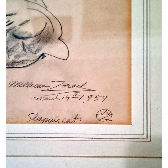 1950s “Sleeping Cat” by William Zorach (1887-1966) For Sale - Image 5 of 6