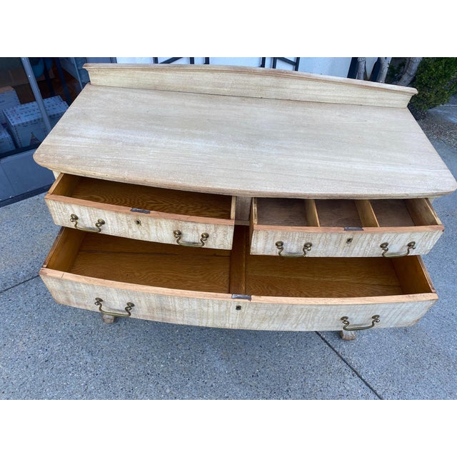 Wood Vintage Solid Wood Bleached Cabinet For Sale - Image 7 of 12