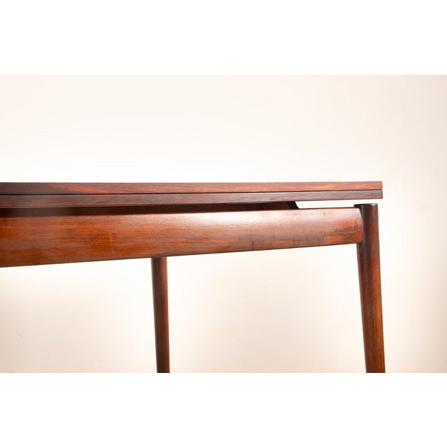 Poul Volther Extendable Danish Dining Table in Rosewood and Brass by Poul Volther for Frem Møbelfabrik 1960. For Sale - Image 4 of 17