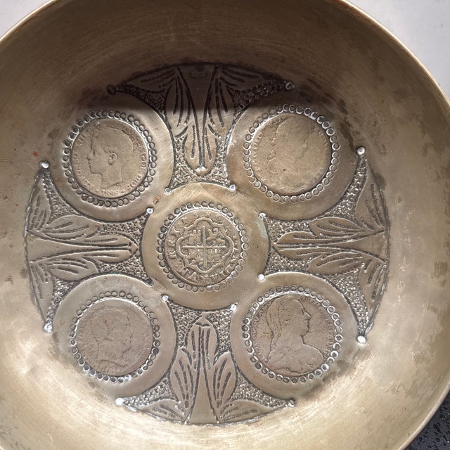 Antique 19c Sterling Silver Spanish Colonial Coin Dish For Sale - Image 10 of 10