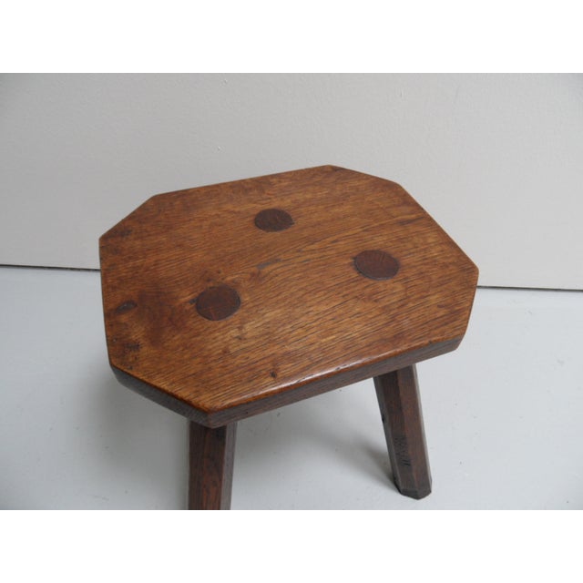 Antique Oak Milk Stool, 1890s For Sale - Image 4 of 9