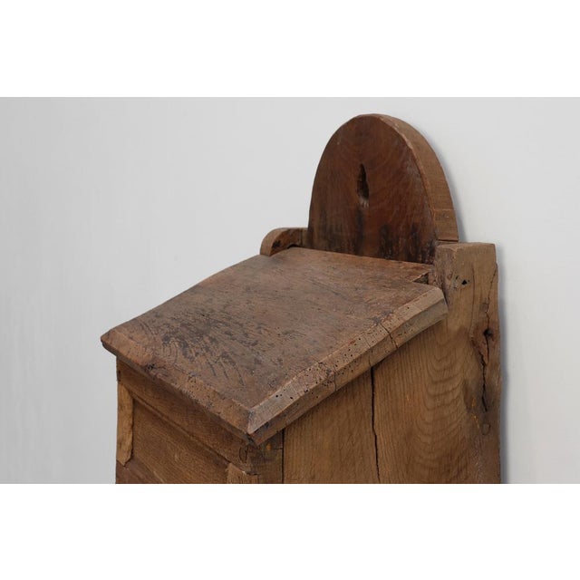 Antique French Oak Wall Salt Box, France, 1850 For Sale - Image 9 of 14