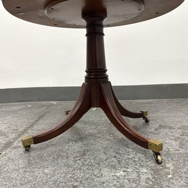 Regency Style Leather Top Drum Table, Late 20 Century For Sale - Image 10 of 12