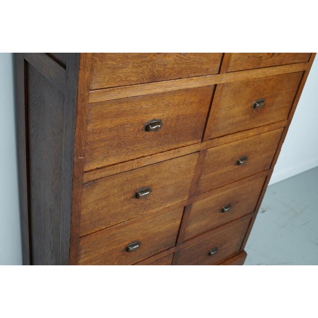 Antique French Oak Filing Cabinet, 1920s For Sale - Image 4 of 18