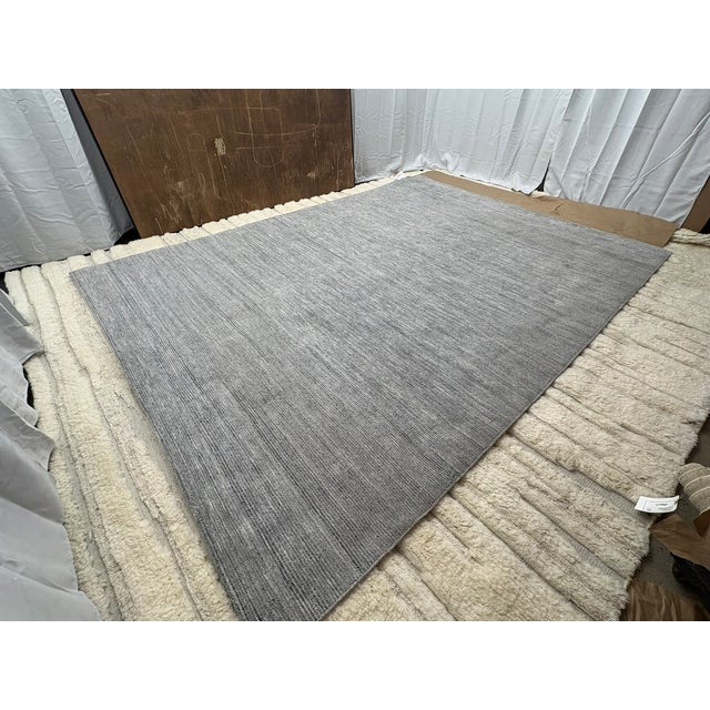 Rh Performance Rug – 9' × 12' Marled Ocean (Attributed) | Hand-Loomed Performance Construction | Textural Contemporary Design For Sale - Image 14 of 18